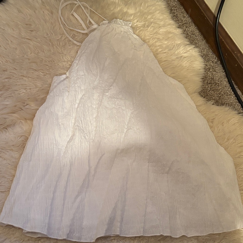 White halter top